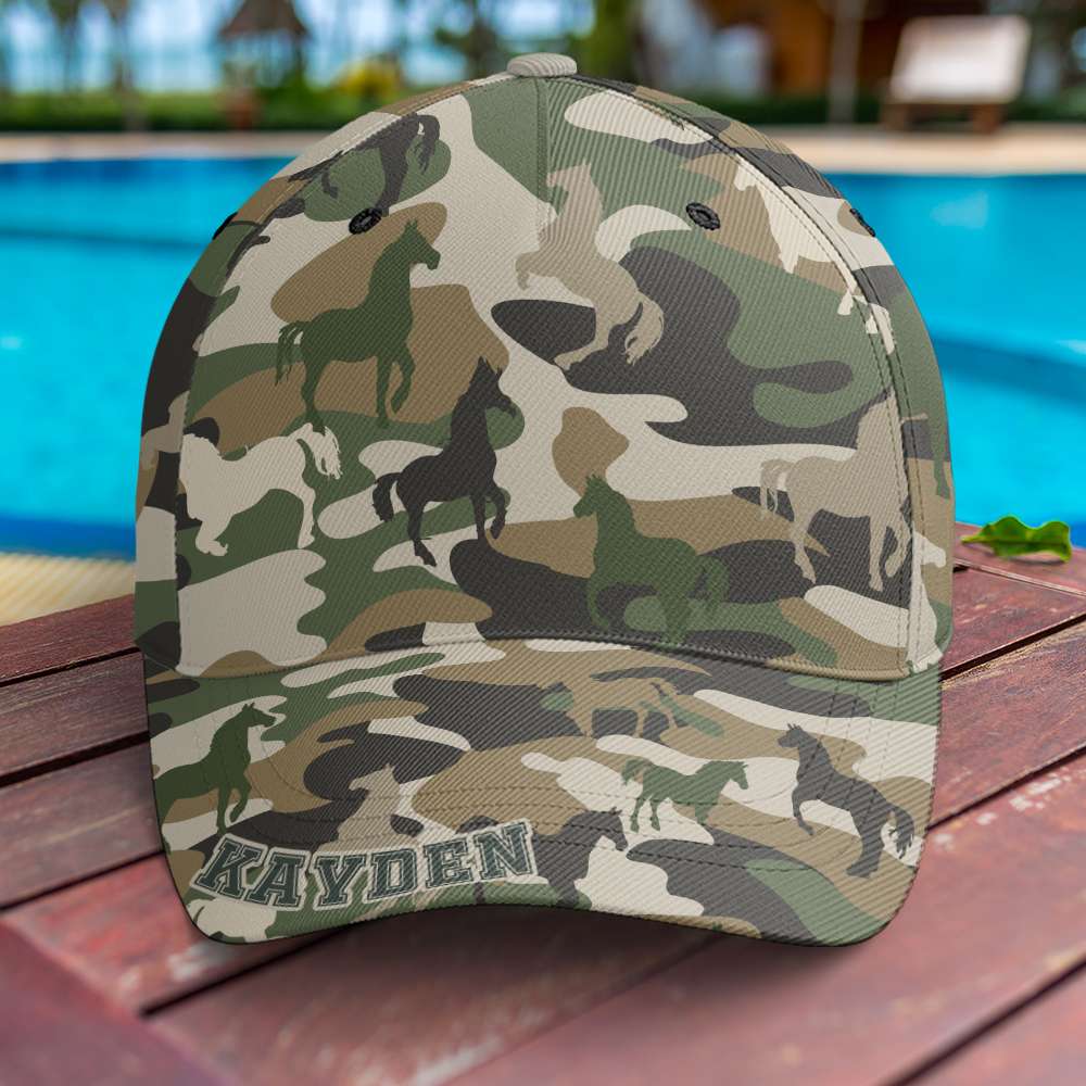 Personalized Gifts For Horse Lovers Classic Camo Cap 03TGLU180325-Homacus