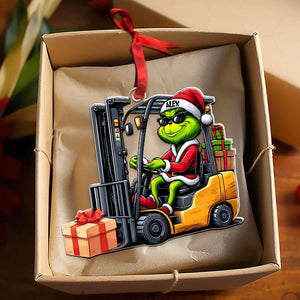 Personalized Gift For Forklift Operator Ornament, How The Forklift Driver Saved Christmas 02QHMH061124-Homacus