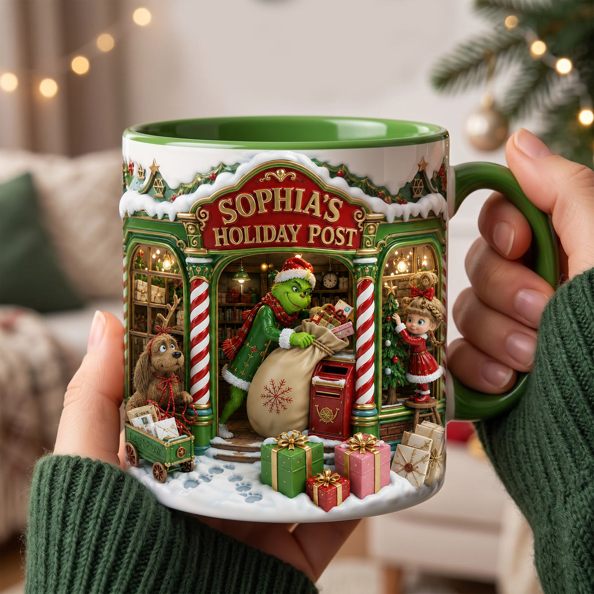 Holiday Post Coffee Mug - Personalized Gifts For Christmas 04halu010826-Homacus