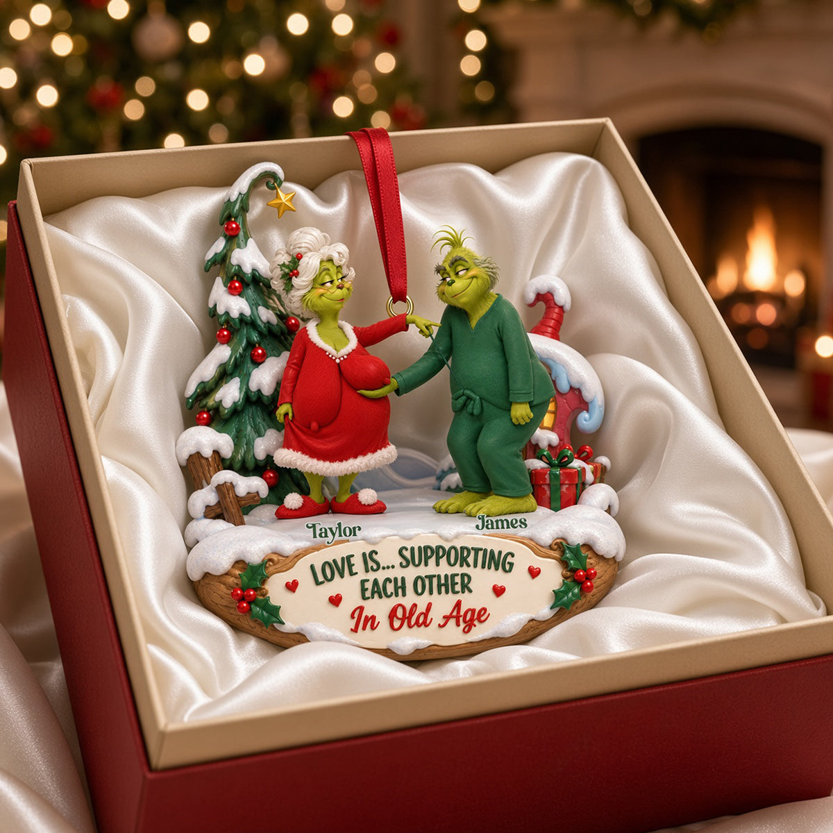 Fun Old Couple Acrylic Ornament - Personalized Gifts For Couple 07qhtn121026-Homacus