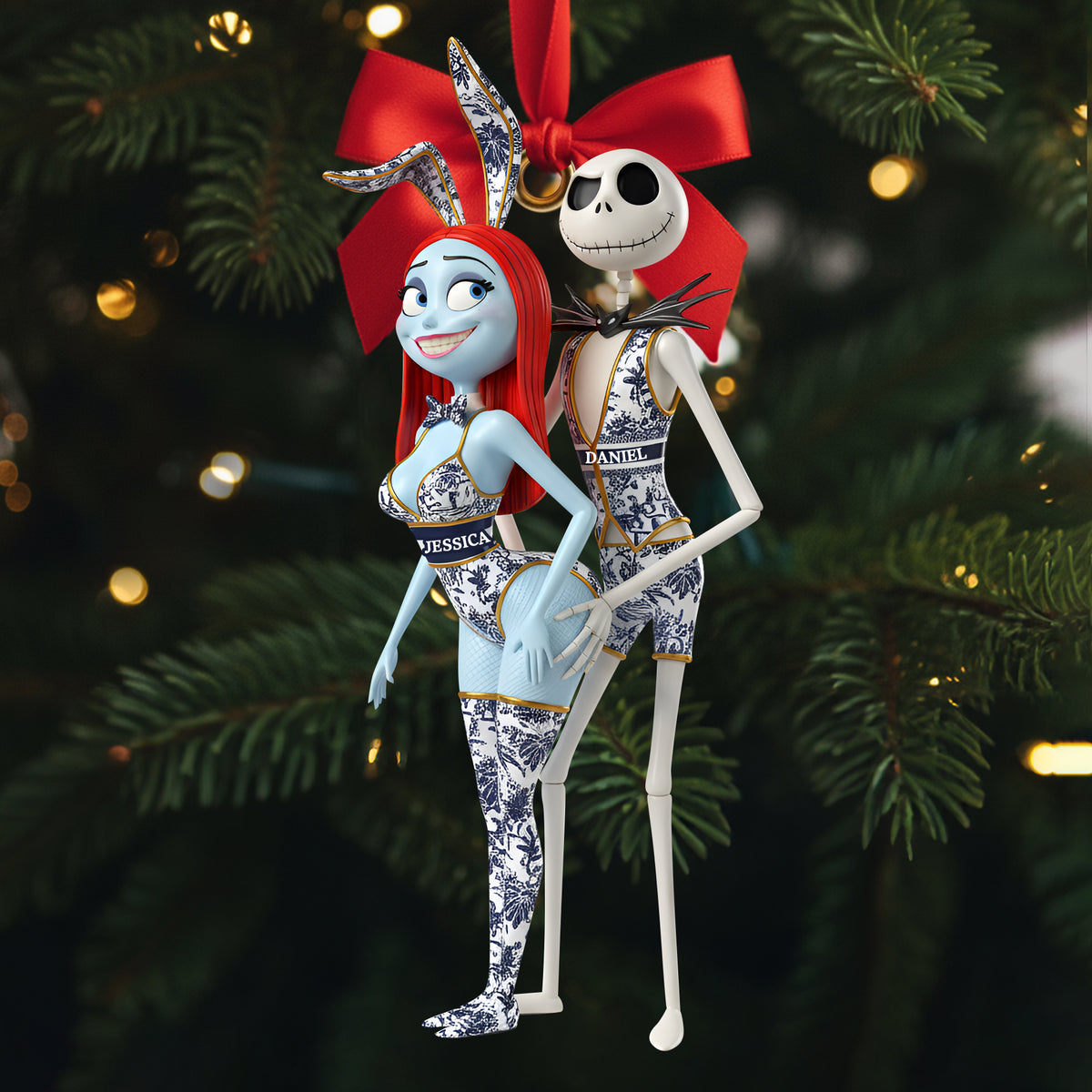 Playful Couple Christmas Ornament - Personalized Funny Gifts For Couple 06OHLU041025-Homacus