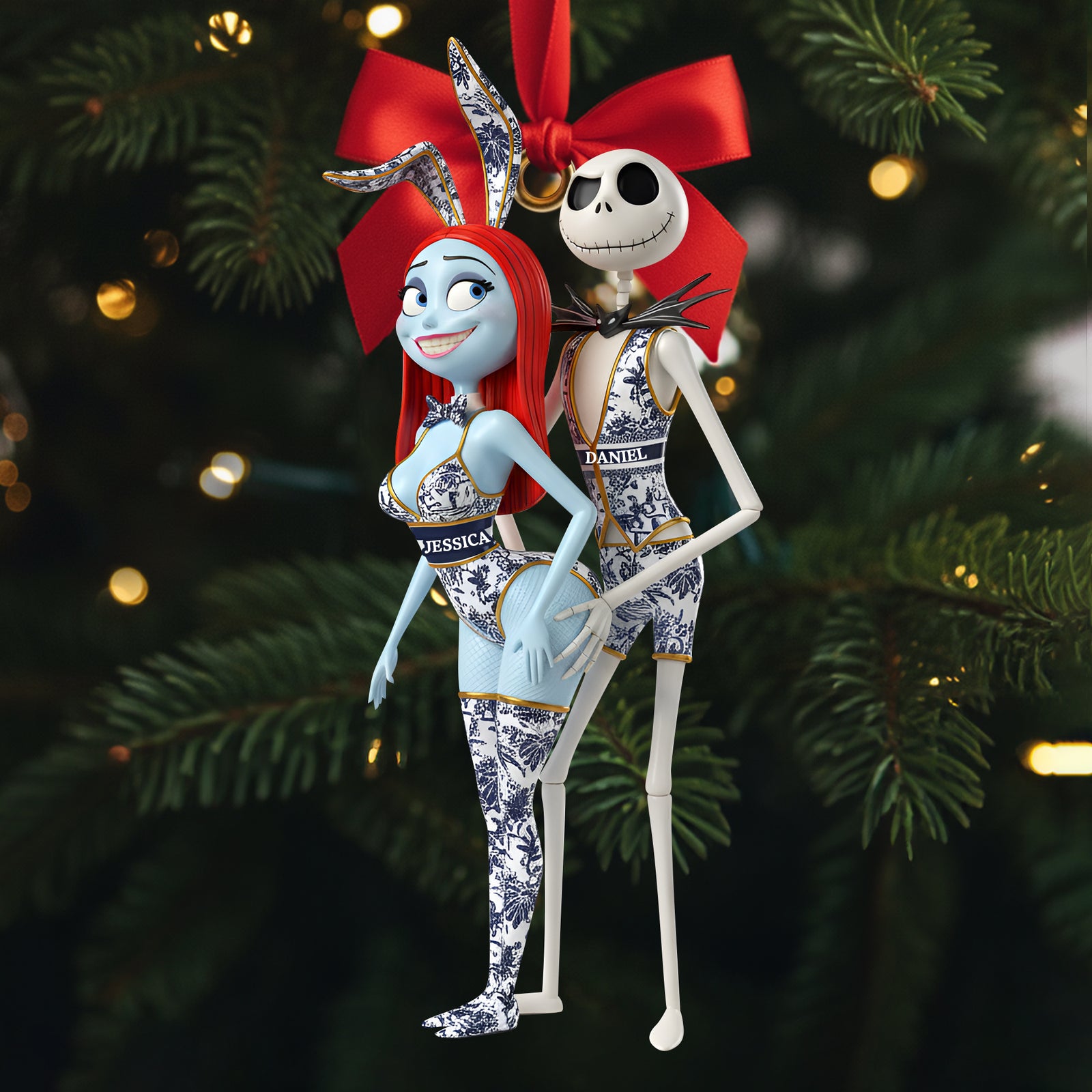 Playful Couple Christmas Ornament - Personalized Funny Gifts For Couple 06OHLU041025-Homacus