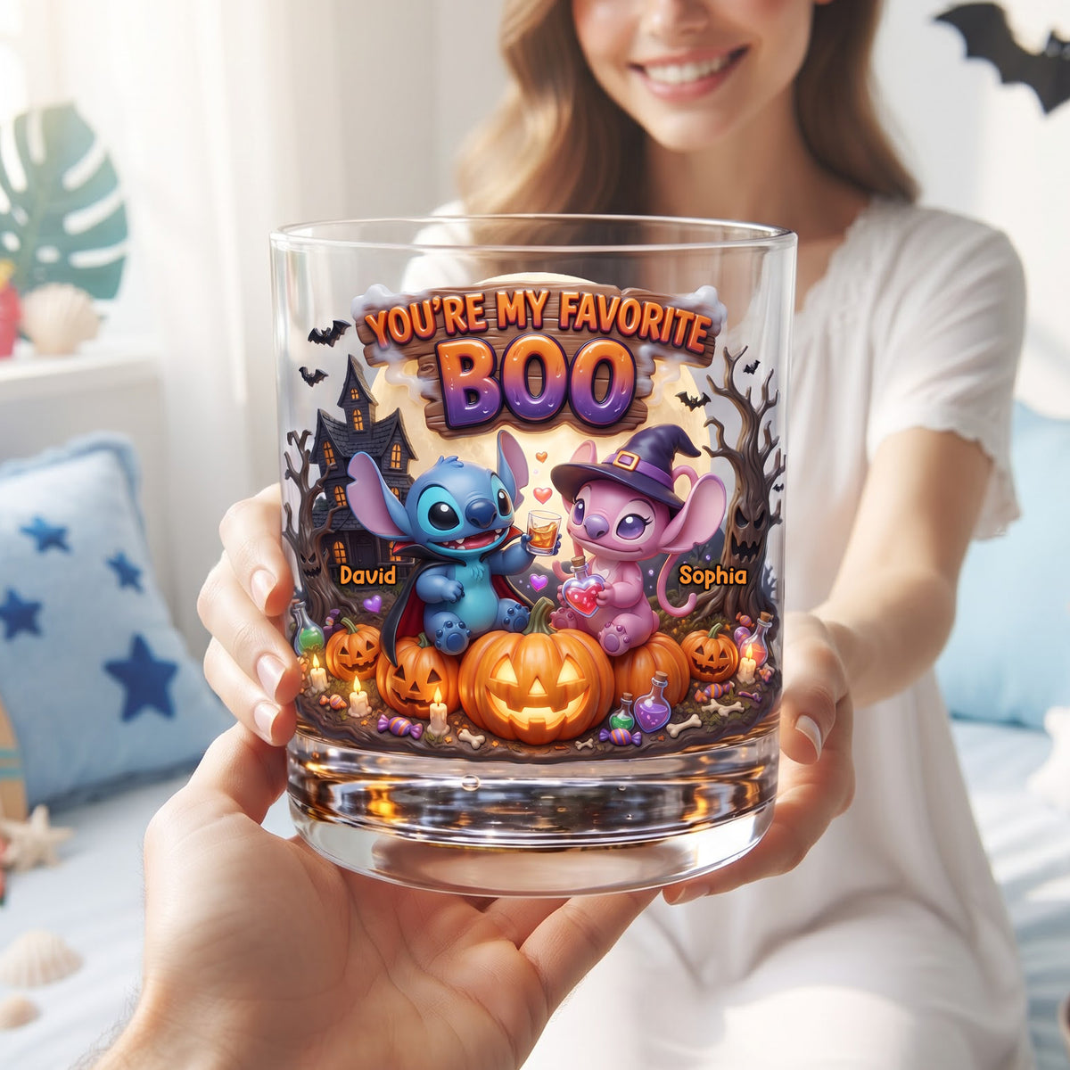 Boo Crew 11oz Round Glass – Personalized Halloween Gifts For Couple 06tylu310726