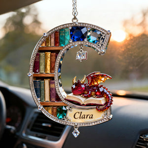 Fantasy Book Dragon Car Hanging Ornament, Personalized Gifts For Book Lovers 01qhtn130126-Homacus