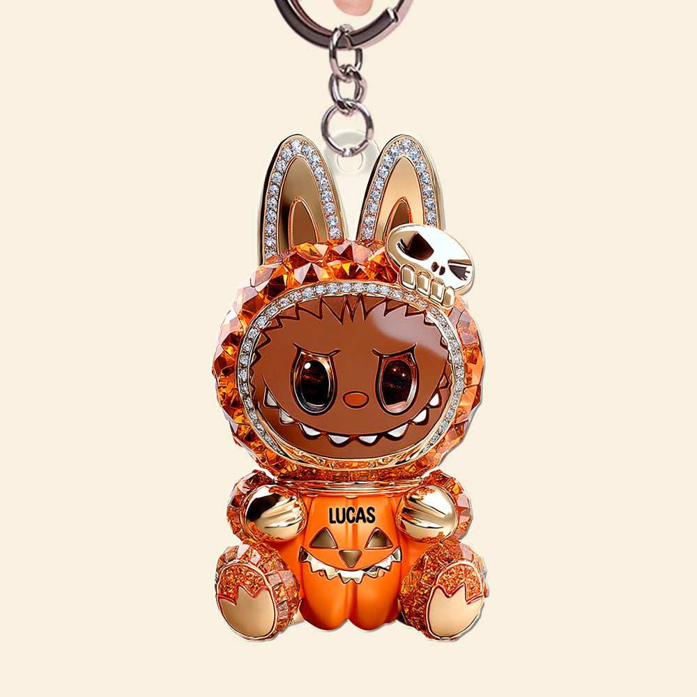 Pumpkin Cute Monster Personalized Gifts For Horror Fans Keychain 01tgtn140825-Homacus