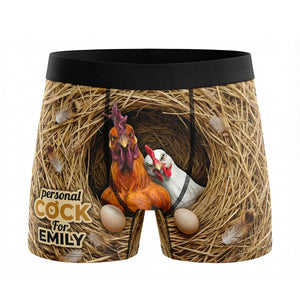 Couple Bold Rooster & His Possessive Hen Men Boxer, Personalized Gifts For Him 04qhtn240126-Homacus