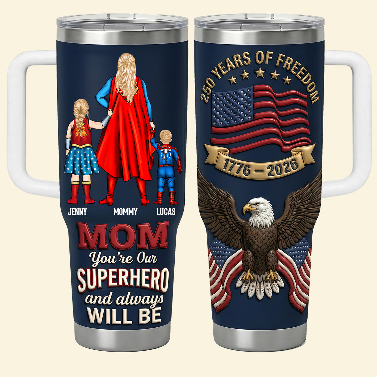 250 Years Of Freedom Mom and Kids Tumbler - Personalized Gifts For Mother 01natn040326-Homacus