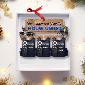 Personalized Christmas Gift For Police Family Ornament 02HUPU181024-Homacus