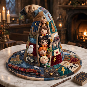 Miraculous Peeking Out Quilted Witch Hat, Personalized Gifts 04qhlu140826