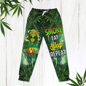 Gifts For Weed Lovers Sweatpants 04totn101224 Smoke Eat Sleep Repeat-Homacus