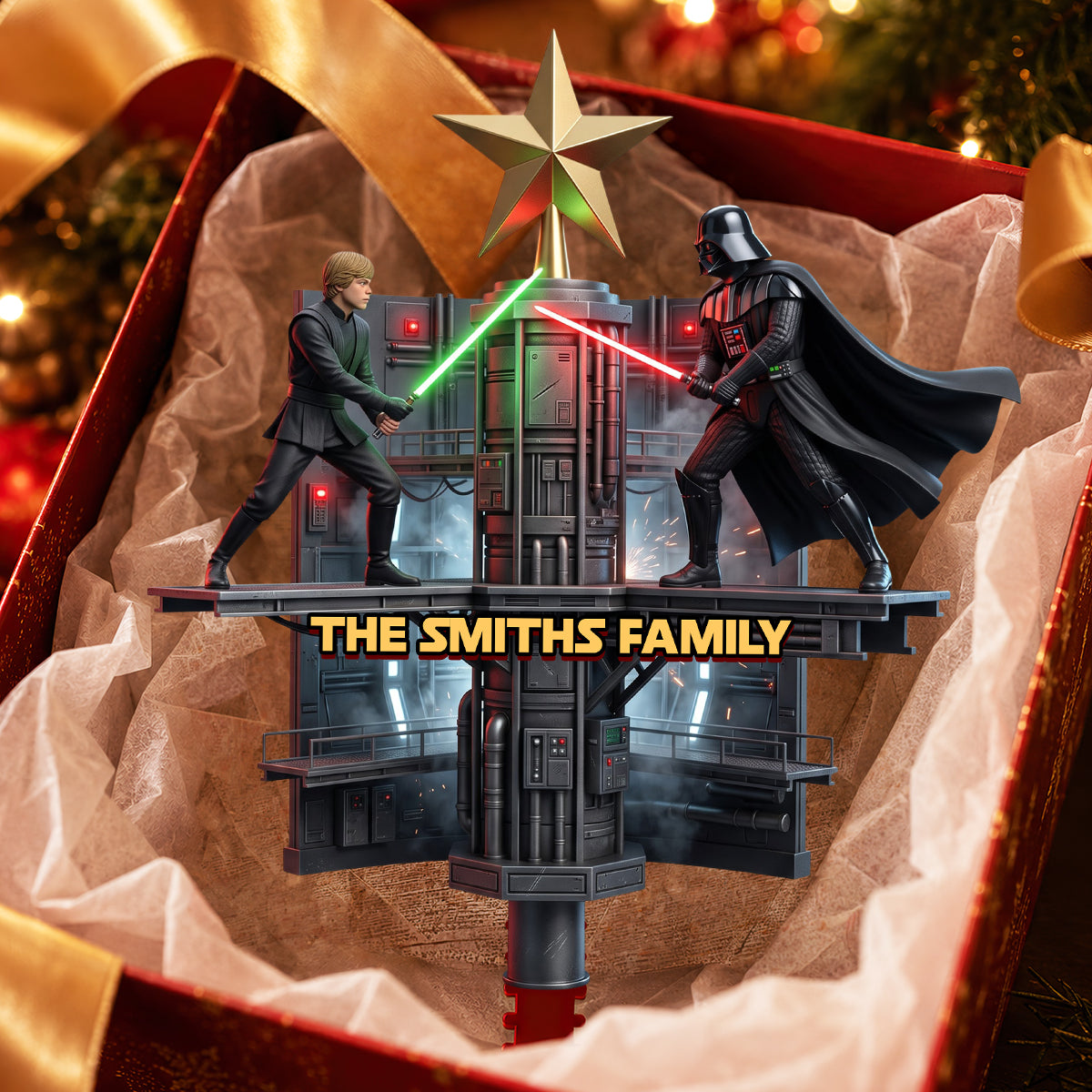 A New Christmas Adventure Acrylic Tree Topper - Personalized Gifts 02NADT110826-Homacus