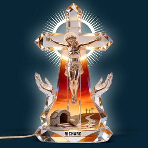 Jesus Christ Crucifix Light Box - Personalized Gifts For Christians 01naqn140326-Homacus