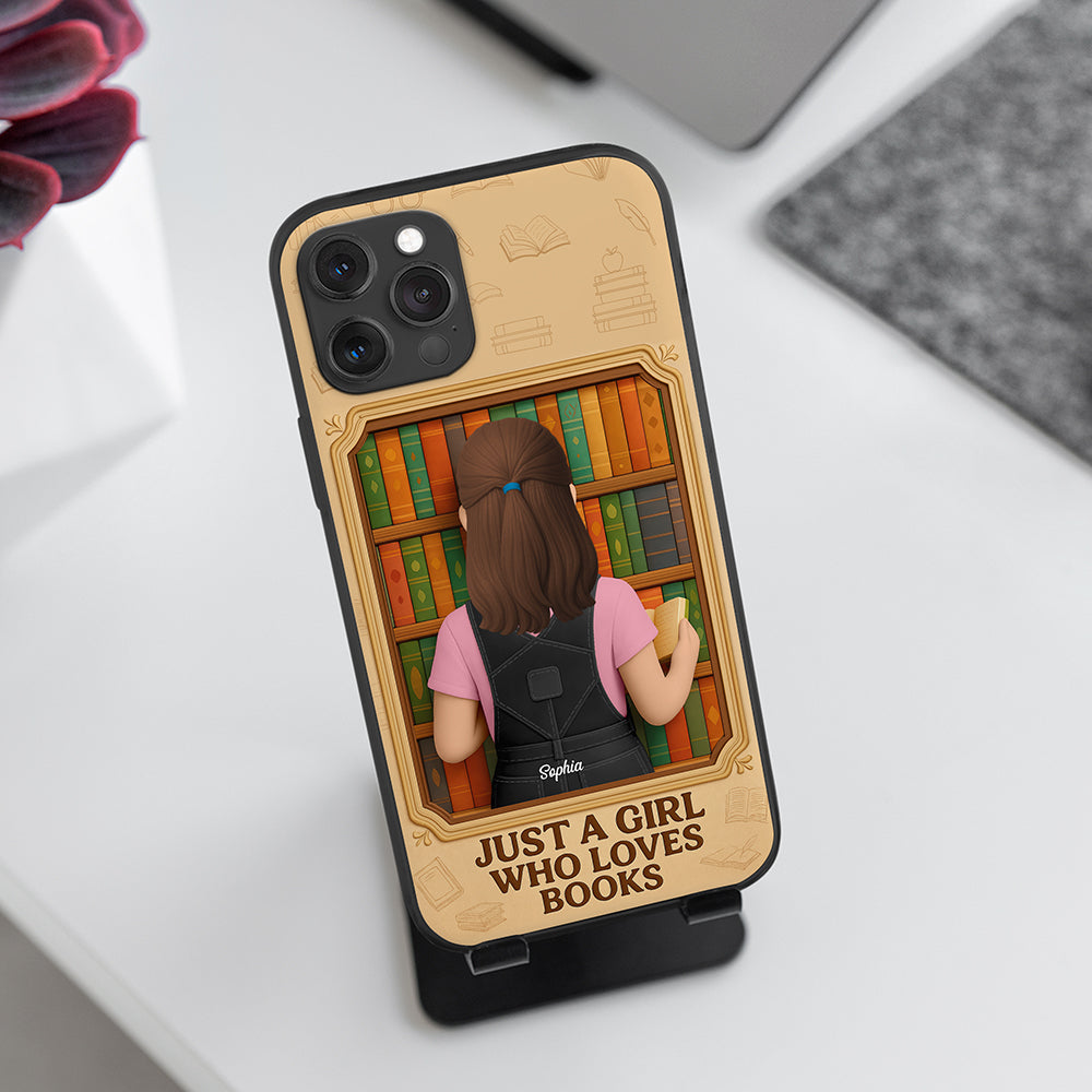 Reading Book Girl Phone Case - Personalized Gifts For Book Lovers 01NAQN030625-Homacus