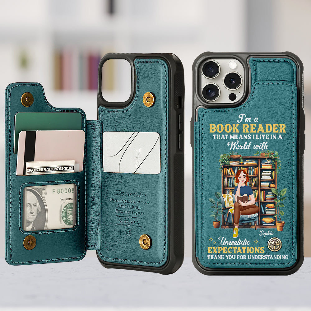 Personalized Gifts For Book Lovers Leather Flip Wallet Phone Case 04xqtn240225pa I'm A Book Reader-Homacus