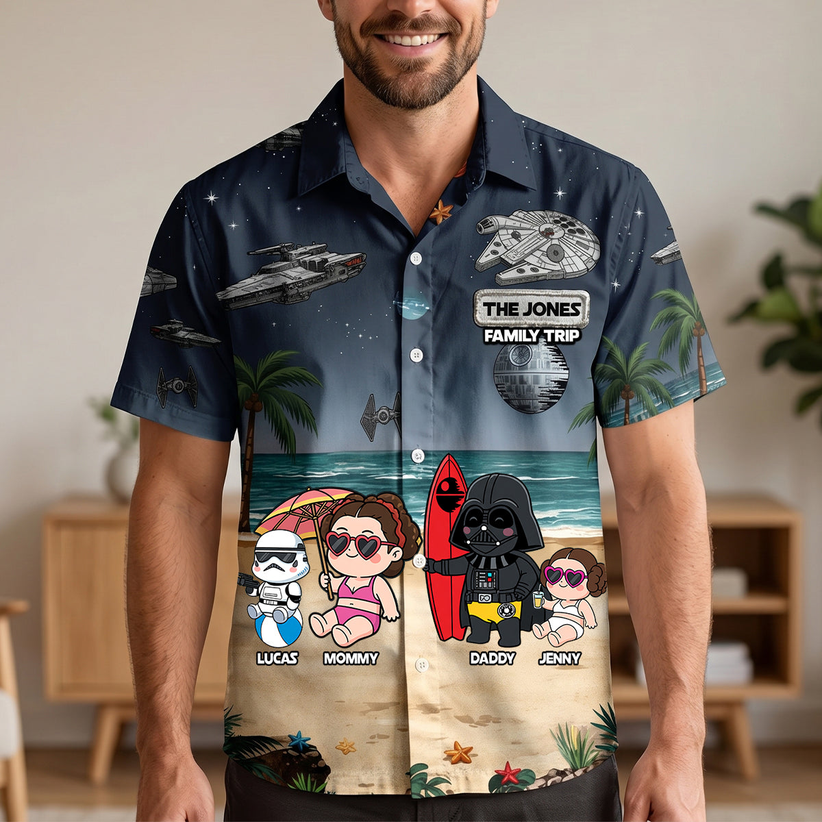 Space Family Summer Vacation Hawaiian Shirt - Personalized Matching Gifts For Family 04qhtn180626-Homacus