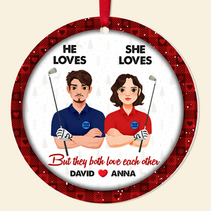 Personalized Gifts For Golf Lovers Couple Christmas Ornament 02hupu151024pa-Homacus