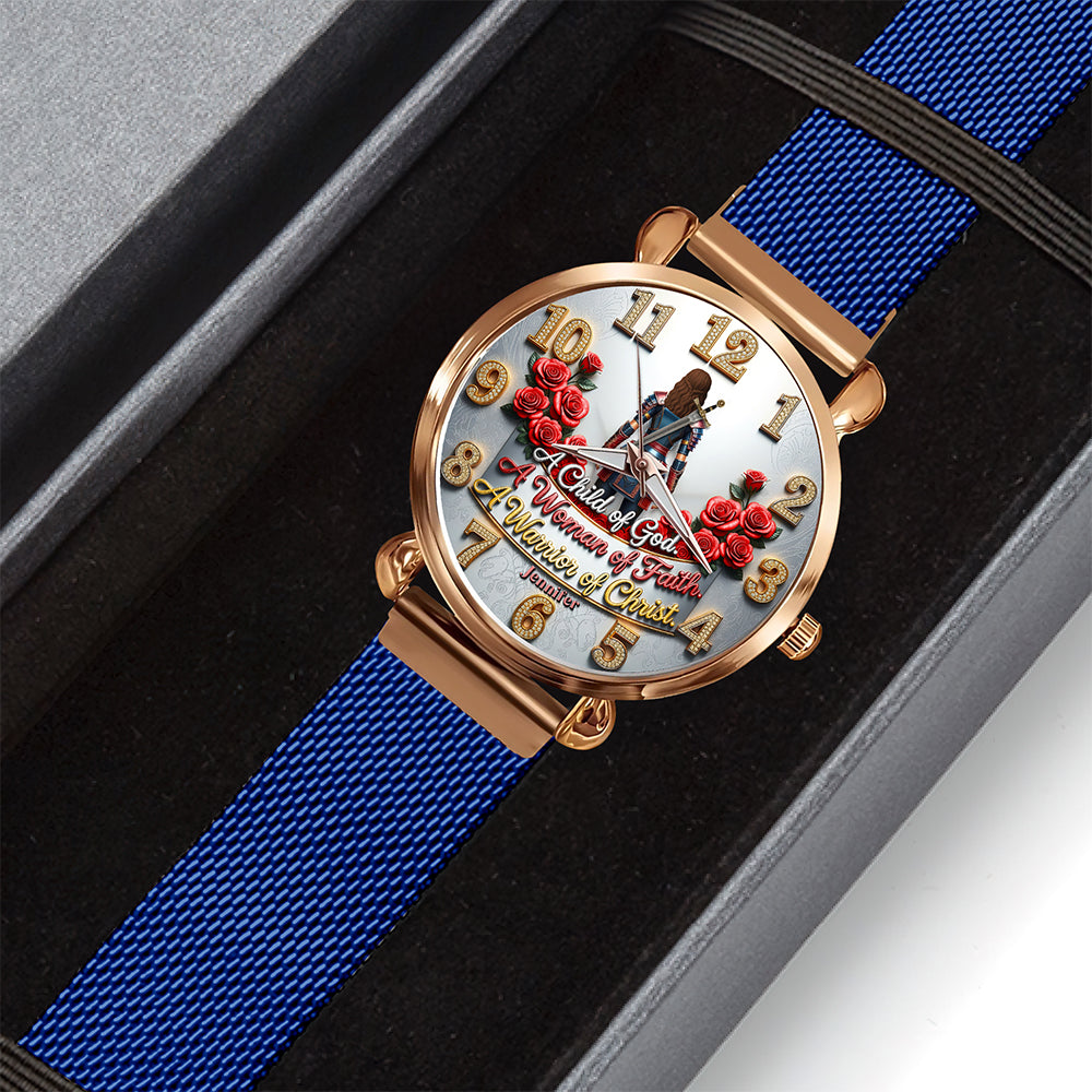 Woman of Faith Mesh Strap Quartz Watch - Personalized Gifts for Christian Women 01huqn280725-Homacus