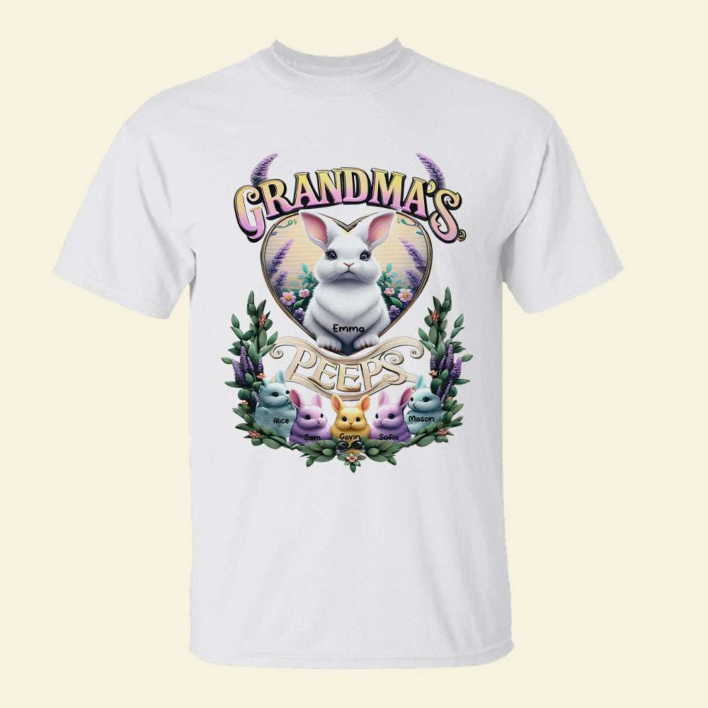 Personalized Gifts For Grandma 2d Shirt, Grandma's Peeps Easter Gifts 03TGMH240125-Homacus