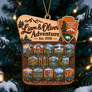 Couple National Park Travel Christmas Ornament - Personalized Gifts For Couple 02nadt250926-Homacus