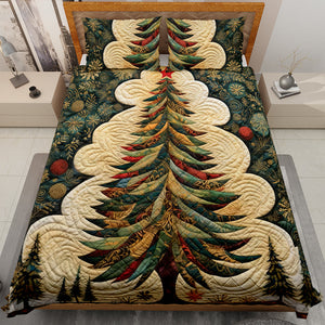 Classic Christmas Tree Quilt Bed Set 08ACQN291024-Homacus