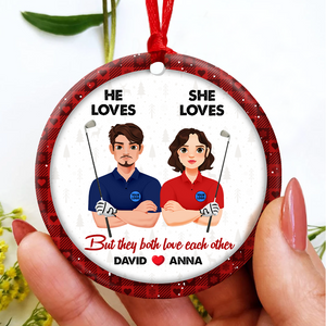 Personalized Gifts For Golf Lovers Couple Christmas Ornament 02hupu151024pa-Homacus