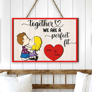 Personalized Gifts For Couple Wood Sign Kissing Couple 01OHMH140125HG-Homacus