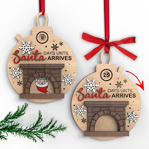 Funny Fireplace Santa Christmas Countdown Ornament 47acxx280824-Homacus