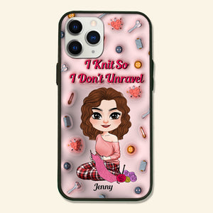 Personalized Gifts For Girl 3D Phone Case Knit Lover 042XQMH260724HH-Homacus