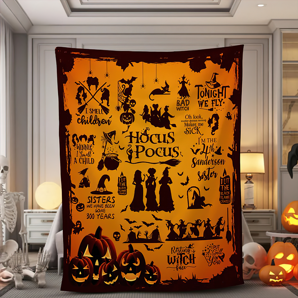 Personalized Witch Blanket, Halloween Gifts 02acxx280824-Homacus