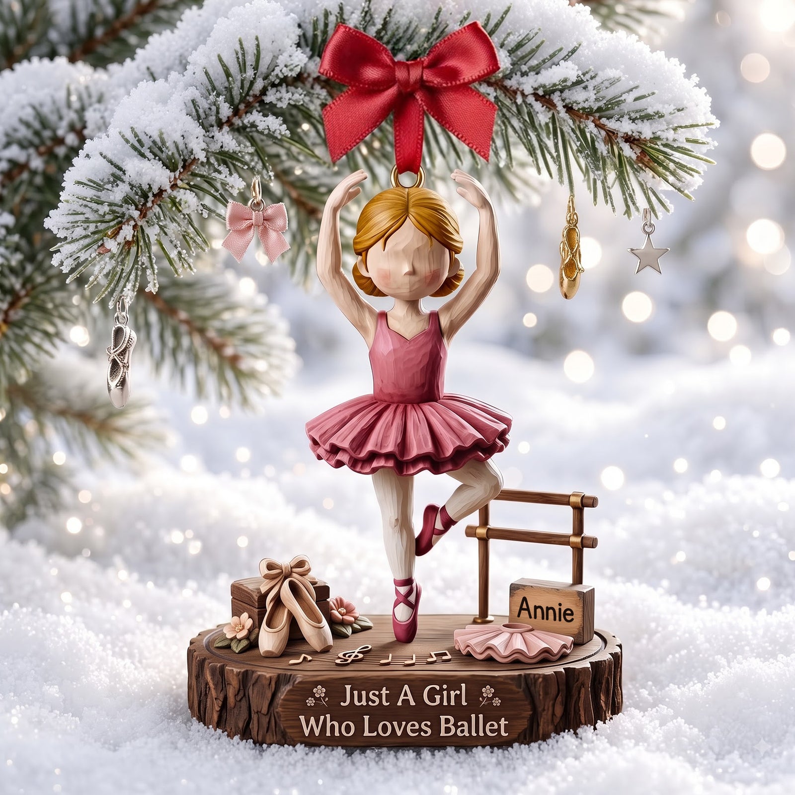 Ballet Girl Acrylic Ornament - Personalized Christmas Gifts For Ballet Lovers 03nalu100926-Homacus