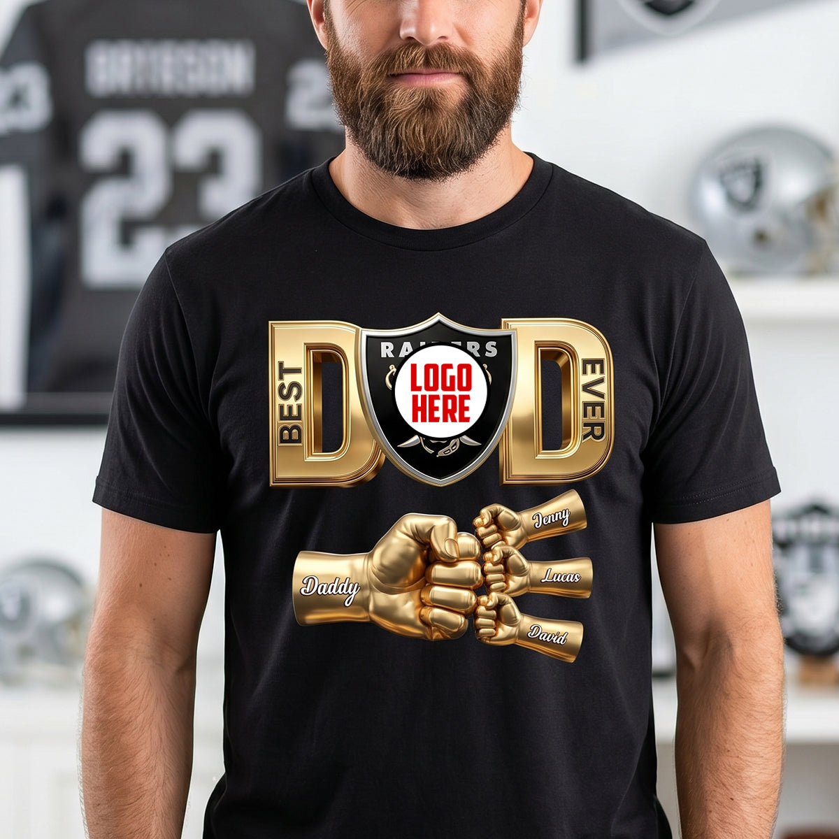 Game Day Dad & Kids Matching Shirt - Personalized Gift For Sporty Dads 04NATN220526-Homacus
