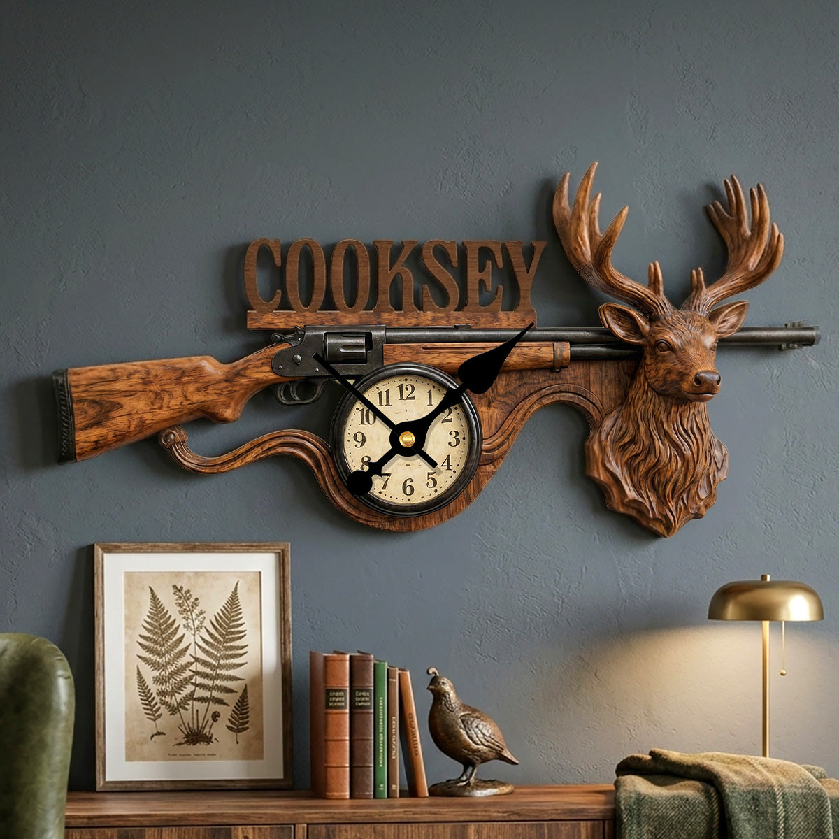 Hunting Deer Acrylic Wall Clock Personalized Gifts For Hunters 02TGMG301225-Homacus