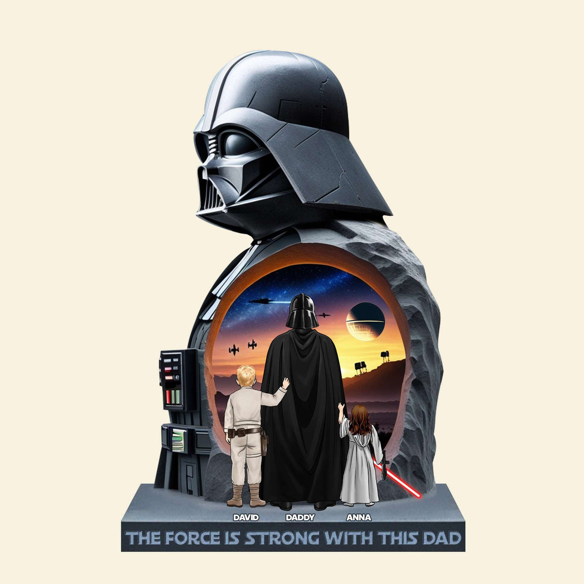 Best Galaxy Dad Model Acrylic Plaque Personalized Gifts For Dad 02QHTN280425-Homacus