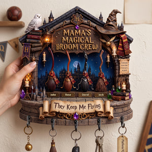 Mama's Broom Crew Acrylic Key Hanger - Personalized Gifts For Mother 03palu300726-Homacus