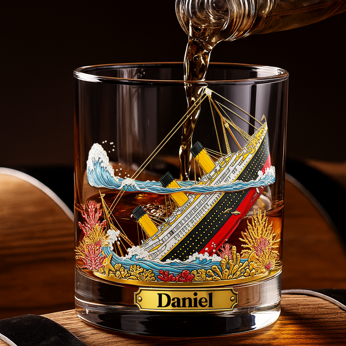 Legendary Ocean Voyage Whiskey Glass - Personalized Gifts For Boat Lovers 01HYLU140825-Homacus