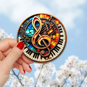 Personalized Gifts For Christmas Suncatcher Ornament 54ACQN240824 Music Note-Homacus