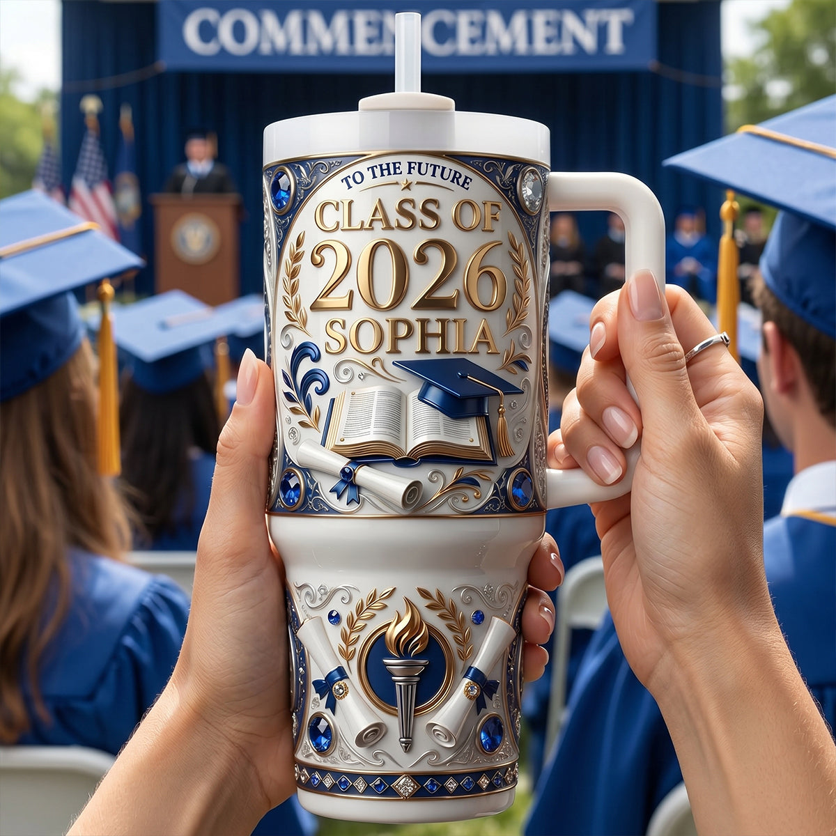Class Of 2026 Tumbler Handle - Personalized Graduation Gifts 04TYTN300426-Homacus