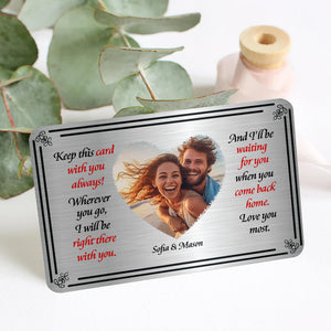 Custom Photo Gifts For Couple Aluminum Wallet Card 02KAMH311224-Homacus