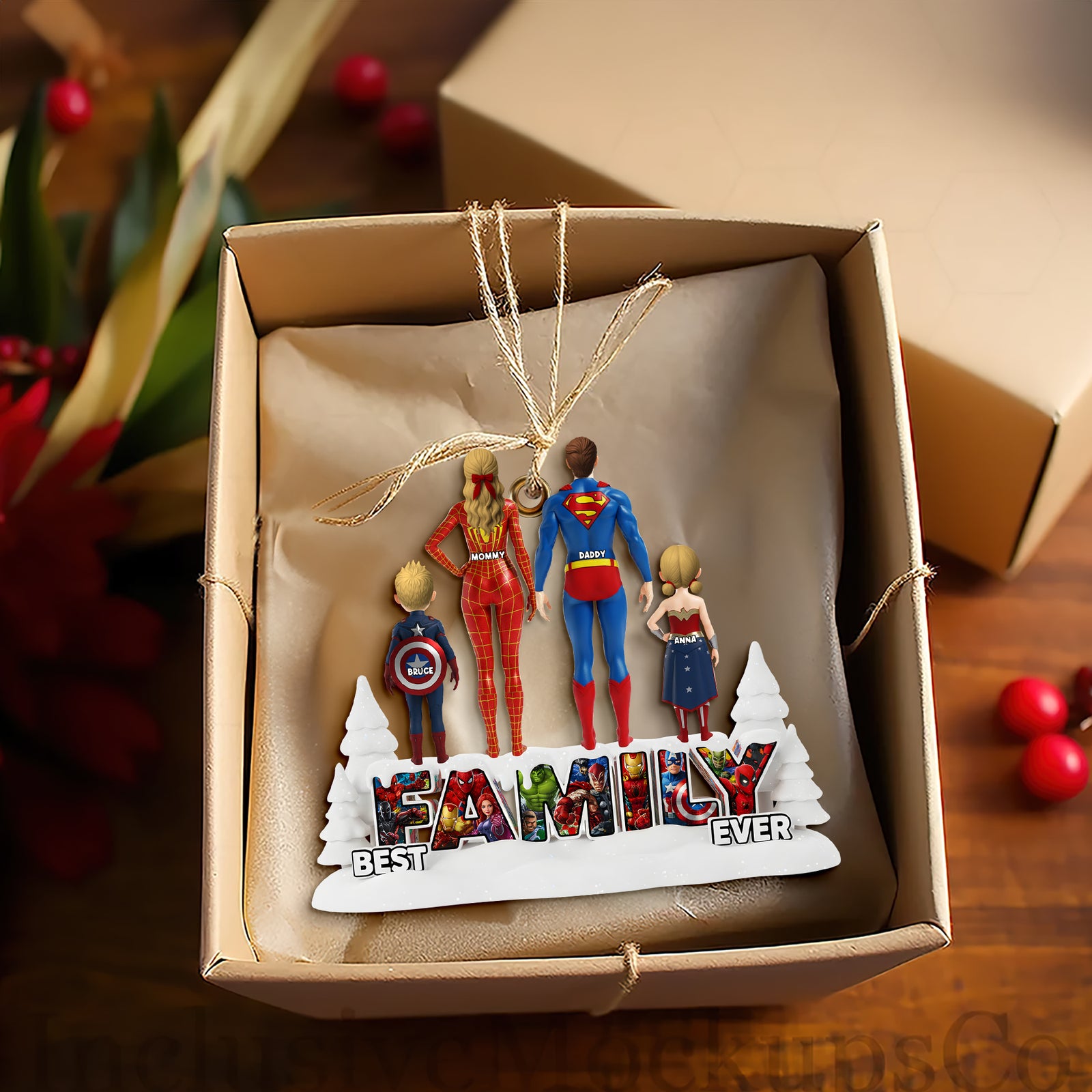 Best Family Ever Ornament - Personalized Gifts For Family 04ohlu111025-Homacus