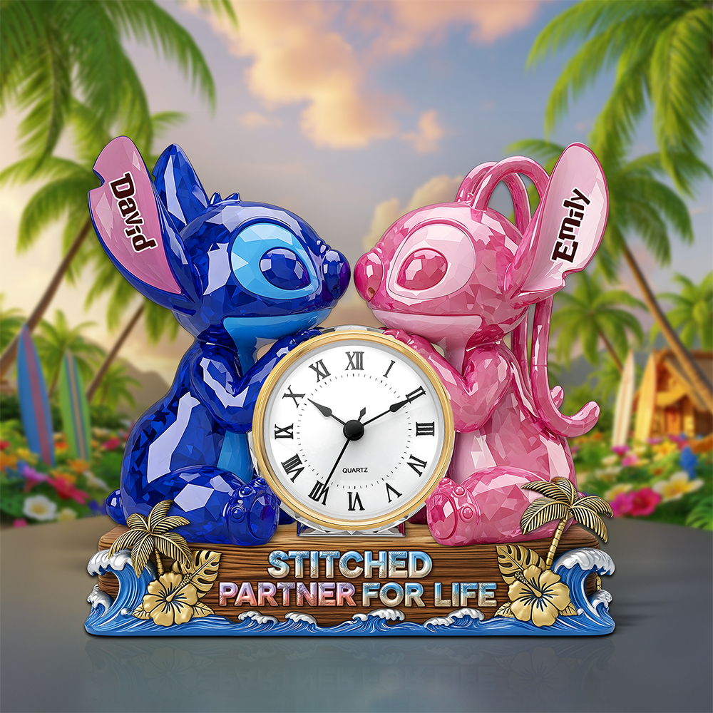 Partner For Life Desk Clock Plaque - Personalized Gifts For Couple 02ohpu060625-Homacus