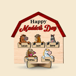 Personalized Gifts For Horse Lovers Mom Wood Sign 01ohtn060325 Happy Mudder's Day-Homacus