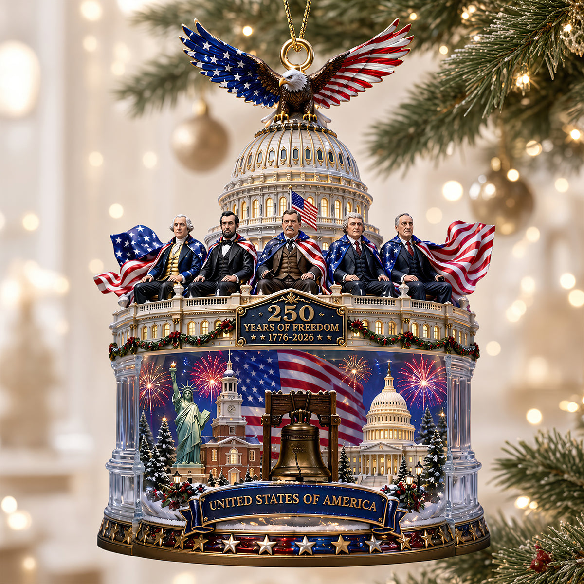 Free Dome Acrylic Ornament, Personalized Gifts For Patriots 05qhdt310826-Homacus