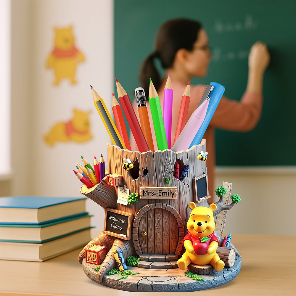 Back To School Wooden Pen Holder – Personalized Gifts For Teacher 05toqn280725-Homacus