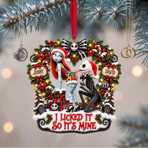 Spooky Couple Ornament - Personalized Gifts For Couple Christmas Ornament 03TYLU110926-Homacus