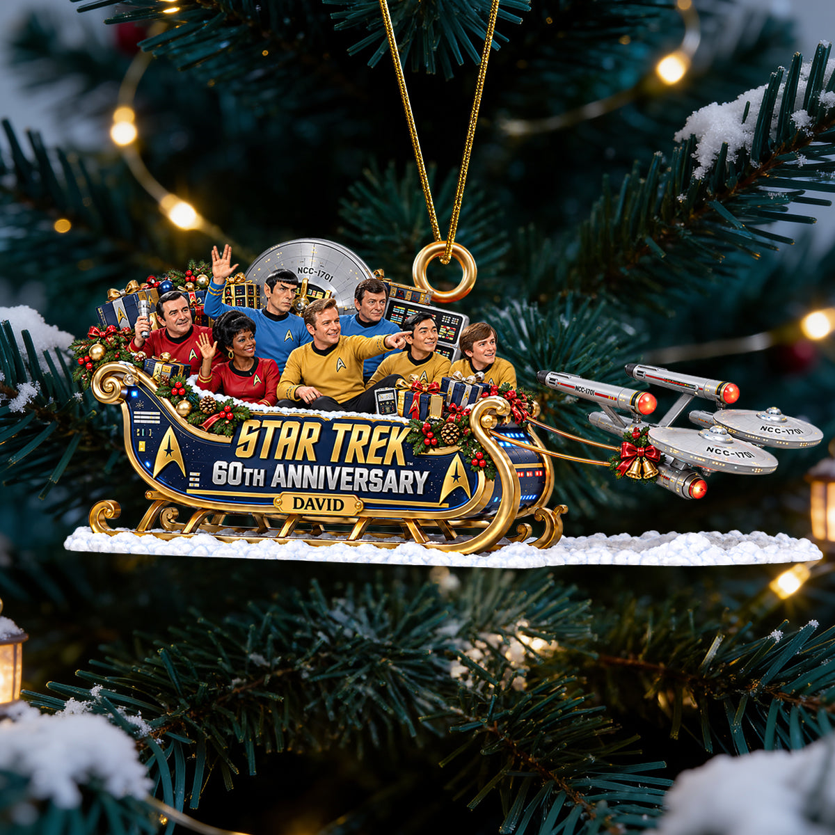Galactic Sleigh Ride Christmas Ornament - Personalized Gifts 06ohdt091026-Homacus