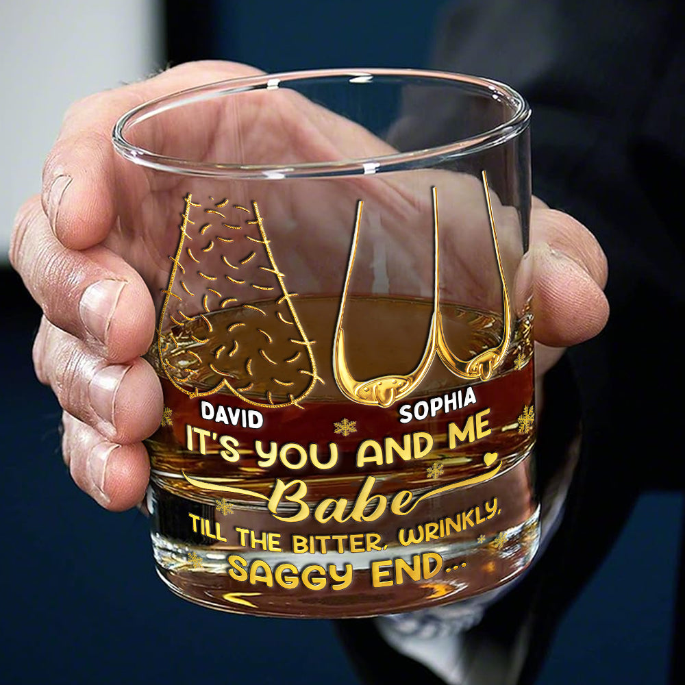 Cheeky Old Couple Drinking Glass - Personalized Gifts For Couples 02NALU181025-Homacus