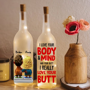 Personalized Gift For Couple Bottle Lamp I Love Your Body & Mind 01OHLU190225-Homacus