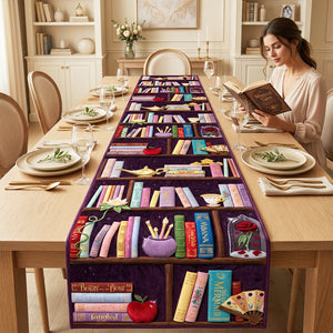 Magical Bookshelf Quilted Table Runner Personalized Gifts For Book Lovers 05NADT150826