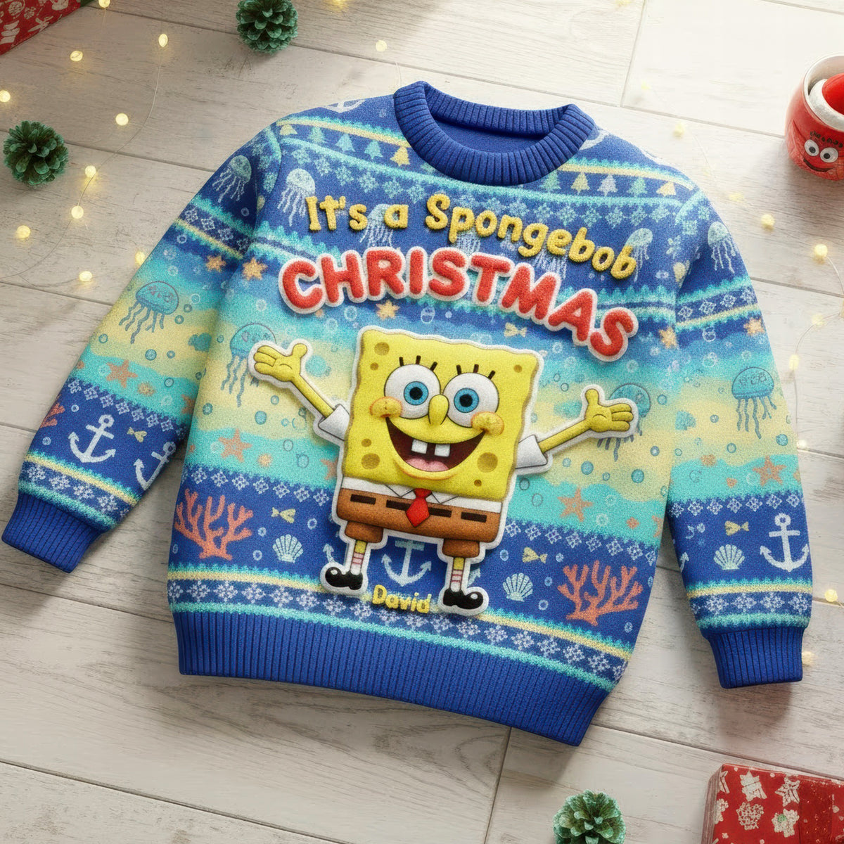 Happy Sea Creature Ugly Sweater - Personalized Gifts For Kids 02paqn281025-Homacus