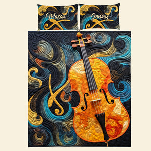 Personalized Gift For Violin Lover Quilt Bedding Set Special Line 03HUMH051124-Homacus